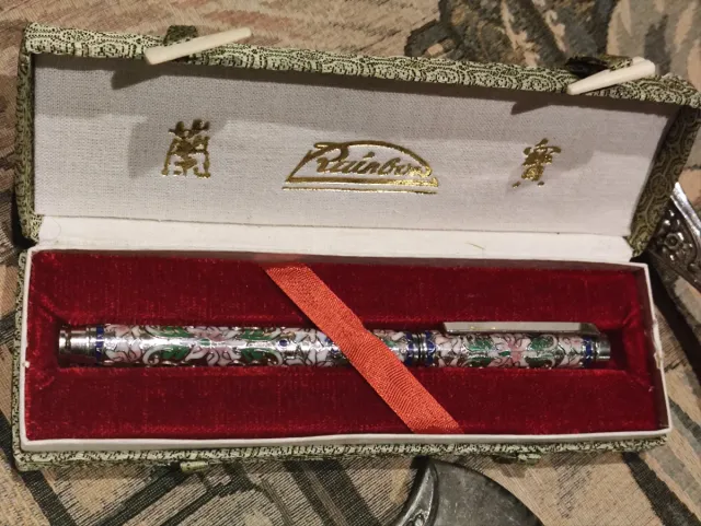 Bolígrafo,Cloisonné,pluma,libro,Montblanc