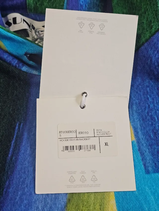 Hoodie Sunnei Multicolor Allover Print.