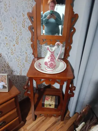 Vitrina antigua madera y cristal