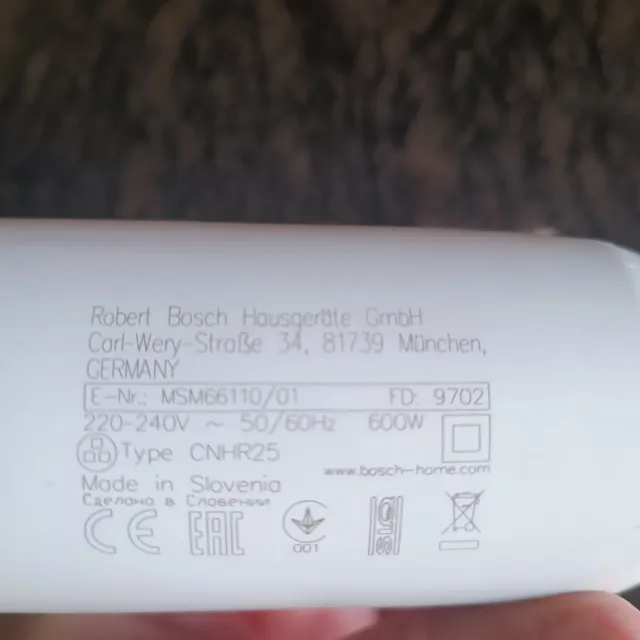 Batidora de mano Bosch ErgoMixx 600W