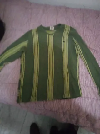 Camiseta Desigual Rayas Verde Talla M