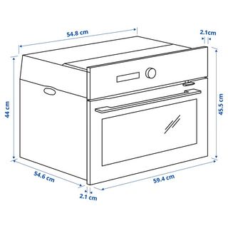 Horno y Microondas IKEA FINSMAKARE Negro