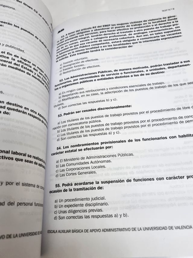 Auxiliar Administrativo-Universidad de Valencia