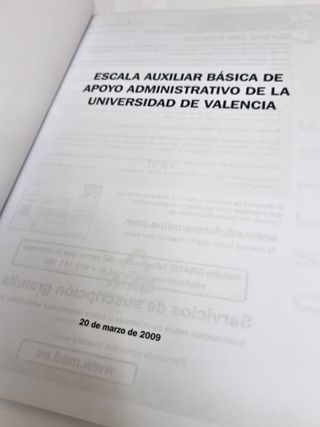 Auxiliar Administrativo-Universidad de Valencia