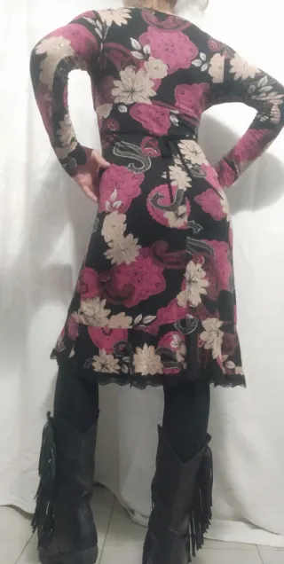 Set 3 vestiti maniche lunghe a fantasia