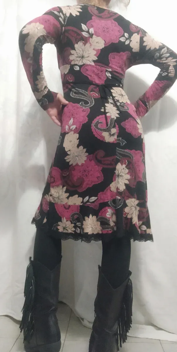 Set 3 vestiti maniche lunghe a fantasia