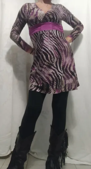 Set 3 vestiti maniche lunghe a fantasia