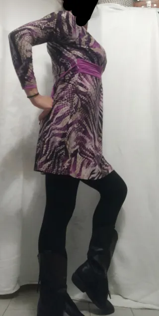 Set 3 vestiti maniche lunghe a fantasia