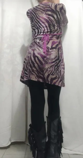 Set 3 vestiti maniche lunghe a fantasia