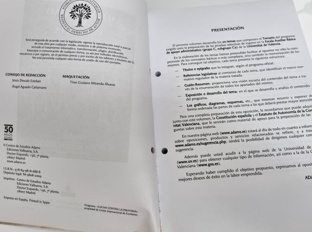 Oposiciones-Universidad de Valencia