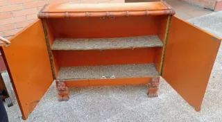 Mueble Antiguo Madera Bambú