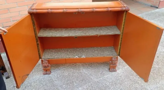 Mueble Antiguo Madera Bambú