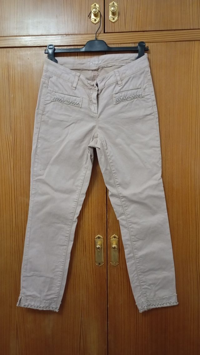 Pantalón Cambio Talla 38 Beige