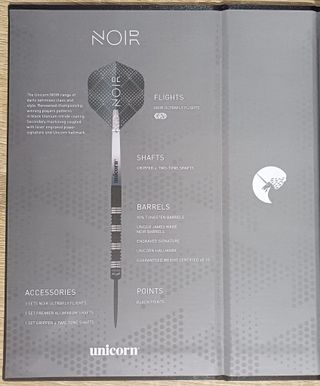 Dardos Unicorn Noir James Wade Acero