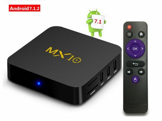 MX10 TV Box Android 7.1.2 con mando