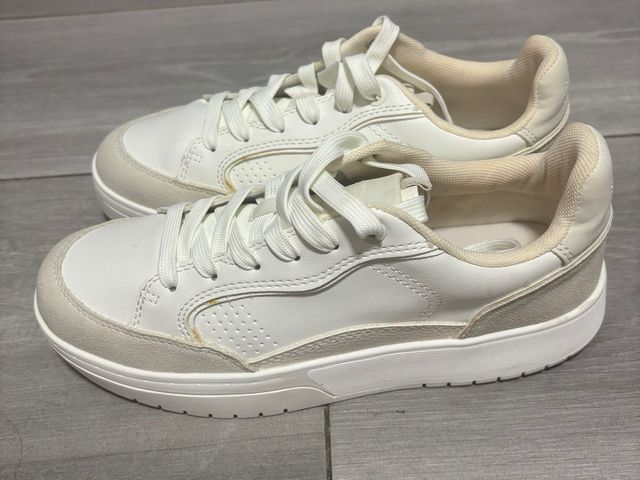 Zapatillas Stradivarius Mujer 38 Beige/Blanco