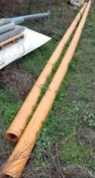 2 Tubos Largos 16cm Diámetro y 1 d 10mtrs y otro 9
