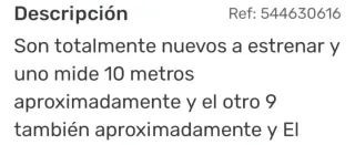 2 Tubos Largos 16cm Diámetro y 1 d 10mtrs y otro 9