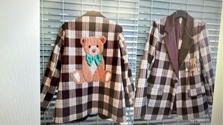 Giacca donna orsetto scozzese