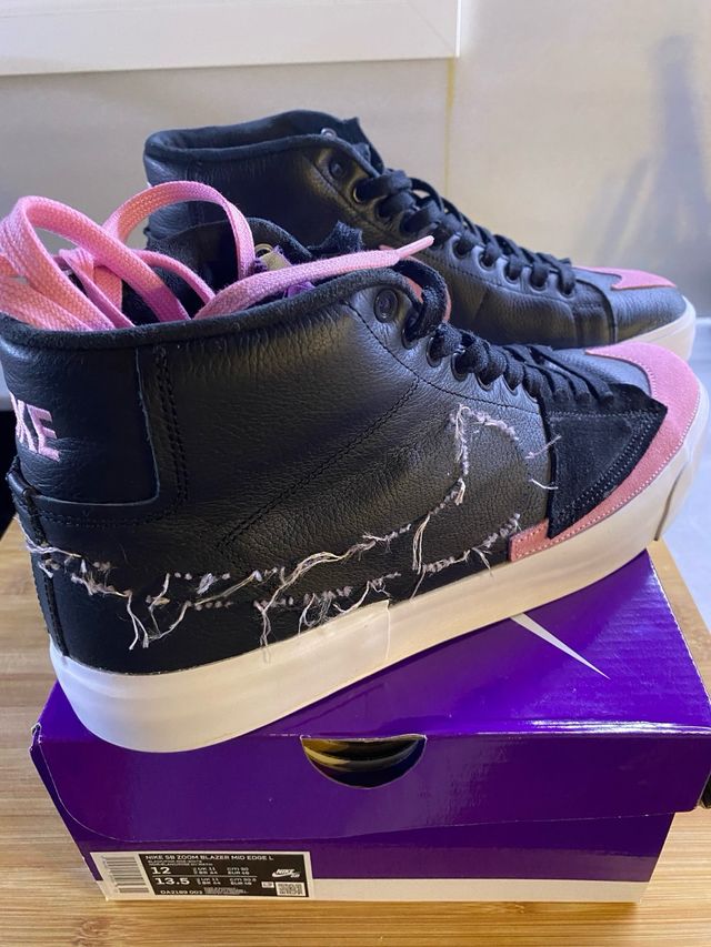 Botas NIKE Blazer Mid '77 T 46 Negro/Rosa Nuevas