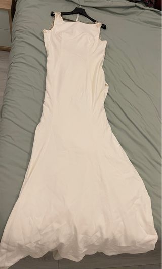 Vestido de Novia Blanco con Encaje