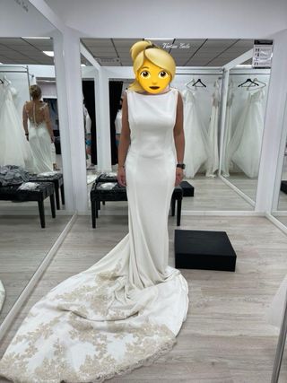 Vestido de Novia Blanco con Encaje