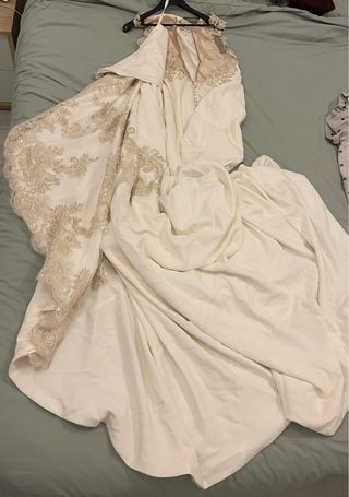 Vestido de Novia Blanco con Encaje