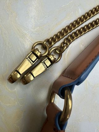 Bolso Pinko Azul y Dorado
