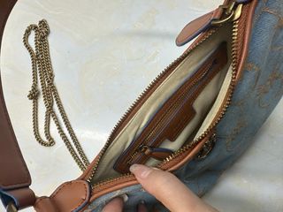 Bolso Pinko Azul y Dorado