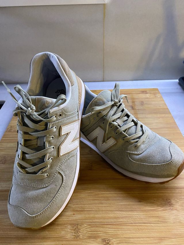 Zapatillas New Balance T 46 1/2 Beige Ante Nuevas