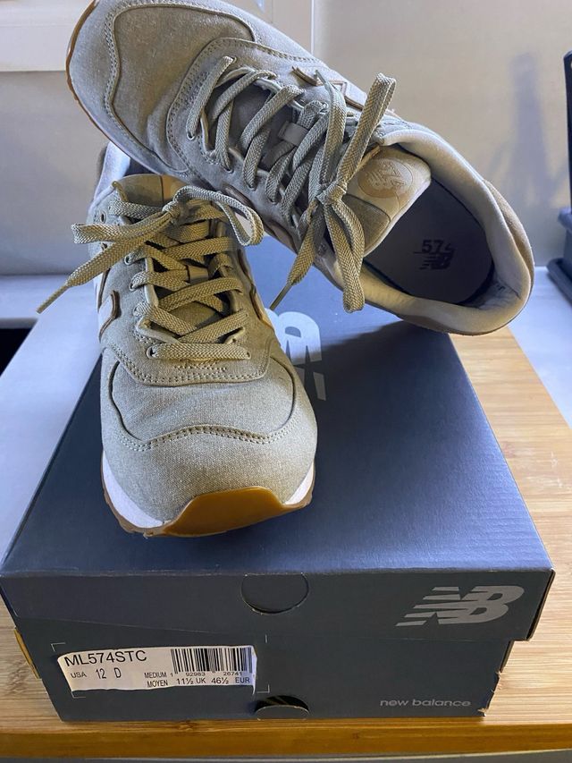 Zapatillas New Balance T 46 1/2 Beige Ante Nuevas