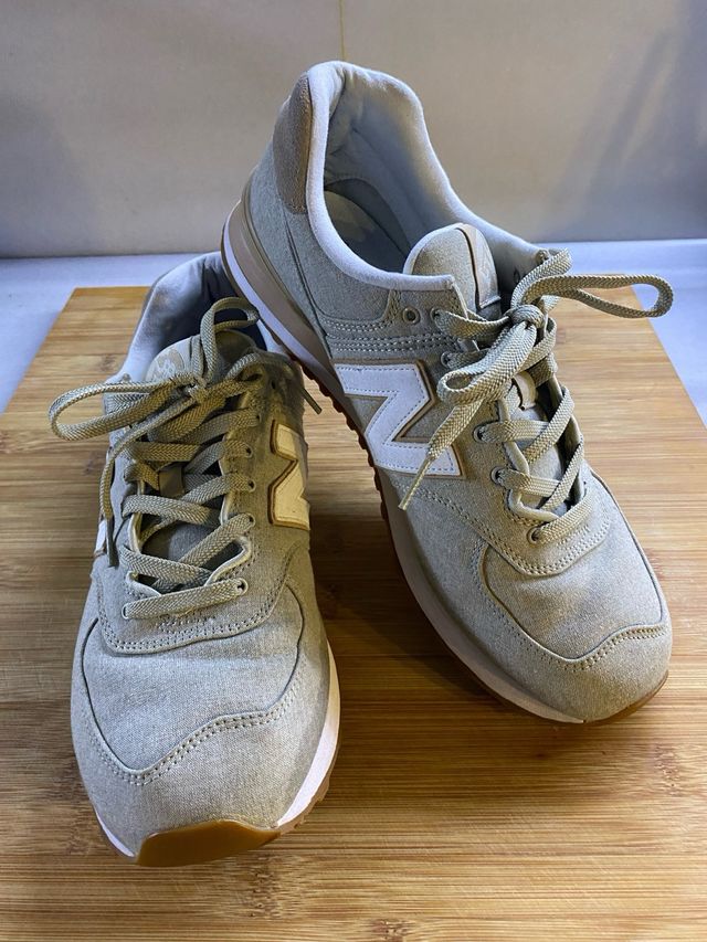 Zapatillas New Balance T 46 1/2 Beige Ante Nuevas