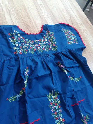 Vestido vintage bordado talla xl
