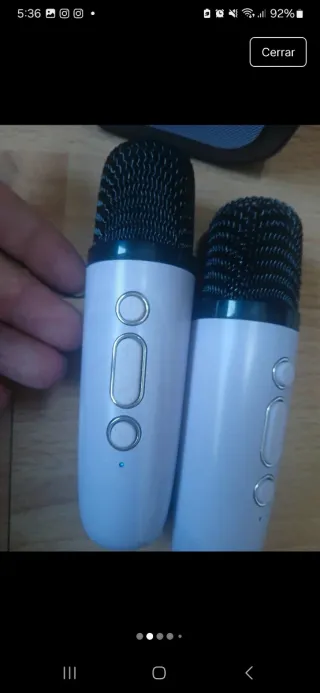 Altavoz Bluetooth y 2 Micrófonos Karaoke