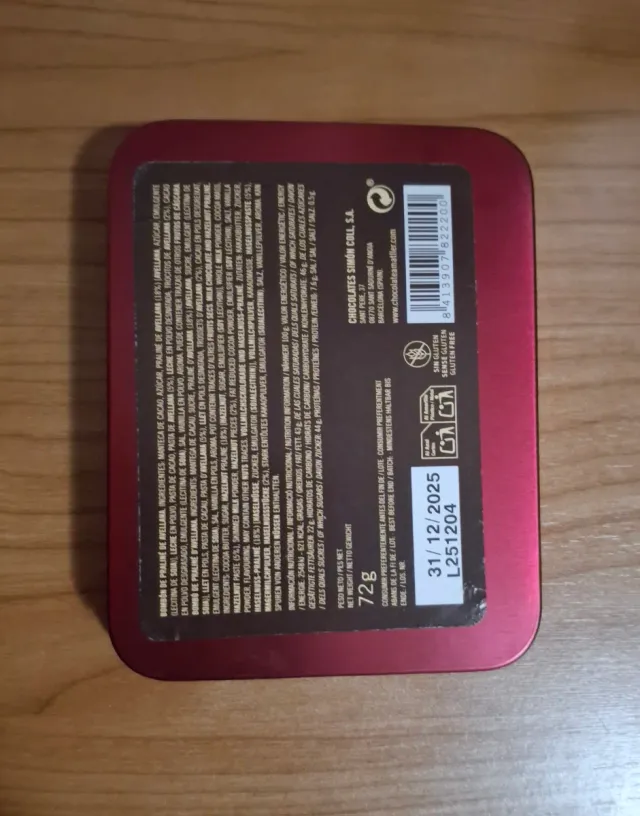 Latita de chocolate Amatller