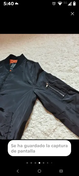 Chaqueta bomber negra Zara