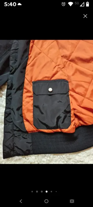 Chaqueta bomber negra Zara