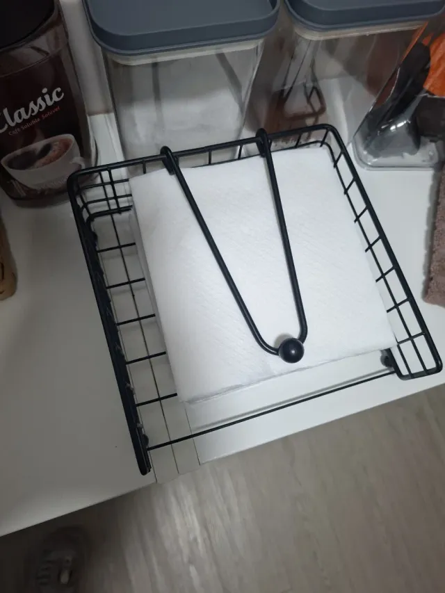 Servilletero de metal negro