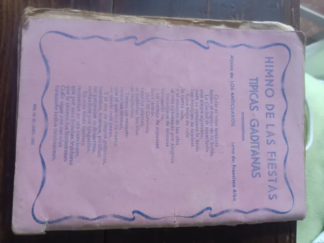 Libreto Carnaval Piriñaca de Coros 1958