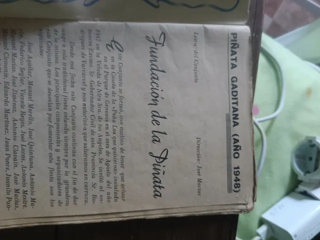 Libreto Carnaval Piriñaca de Coros 1958