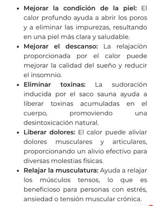 Saco Sauna Profesional