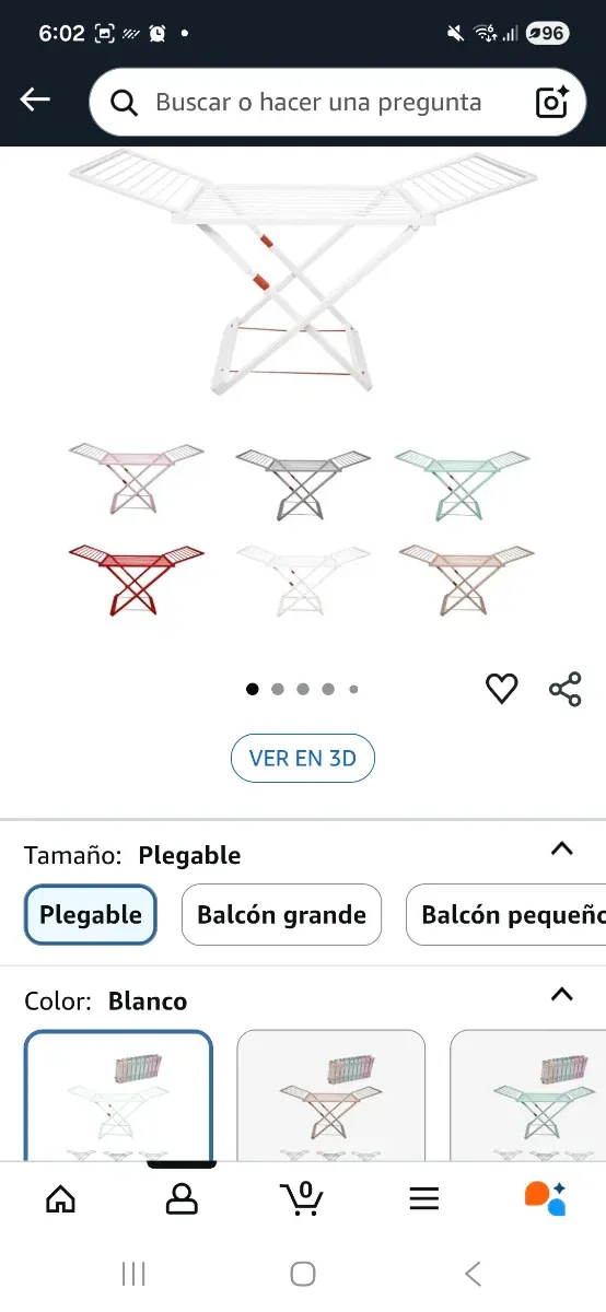 Tendedero Plegable Blanco