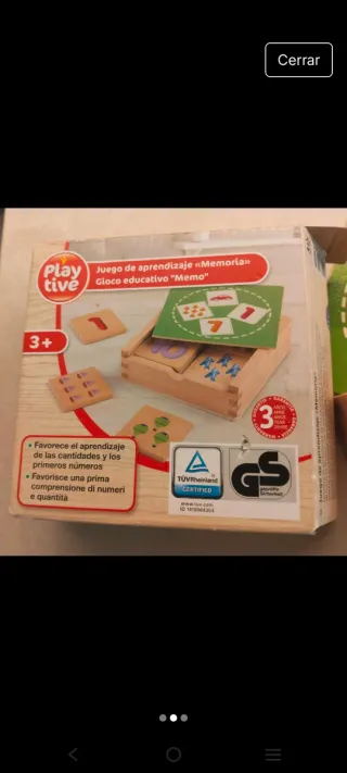 Juego de madera educativo números