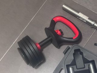 LOTE Maletín Pesas + Barra Z + Adaptador Pesa Rusa