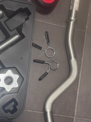 LOTE Maletín Pesas + Barra Z + Adaptador Pesa Rusa