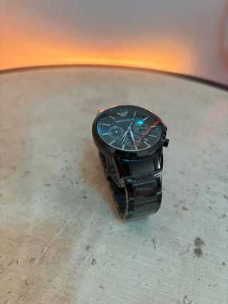 Reloj Emporio Armani Negro y Plateado
