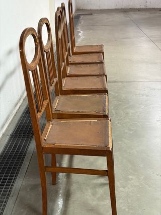 Sillas madera  modernista (x6)