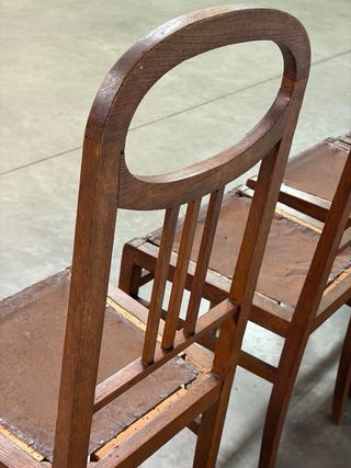 Sillas madera  modernista (x6)