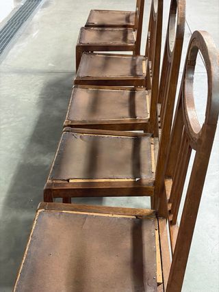 Sillas madera  modernista (x6)