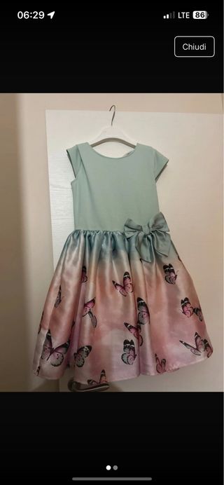 Vestito bambina 9 anni farfalle H&M